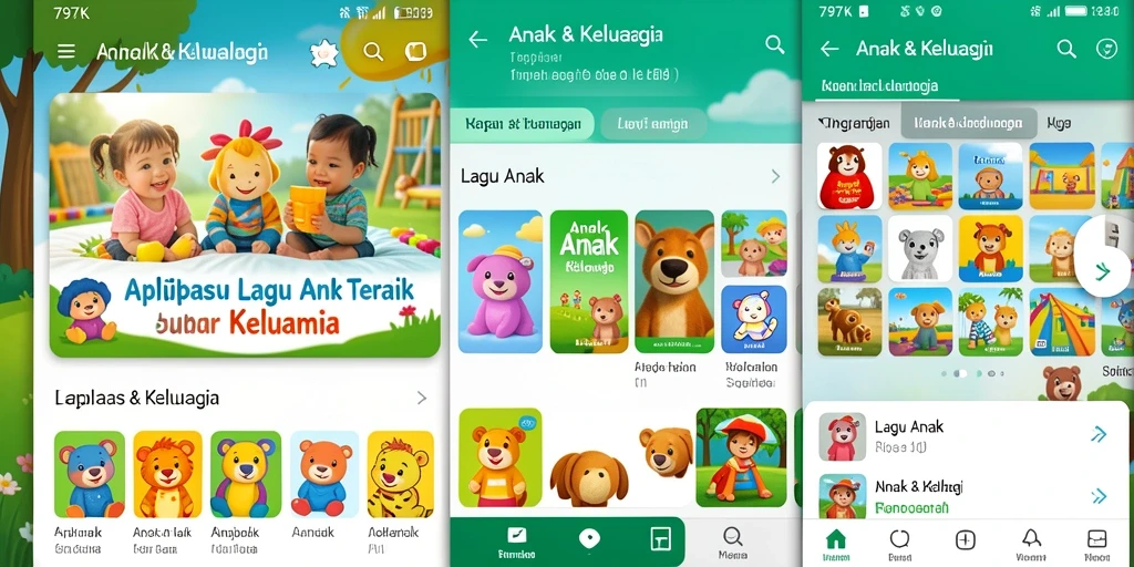 Tampilan antarmuka aplikasi 797K yang ramah untuk anak-anak.