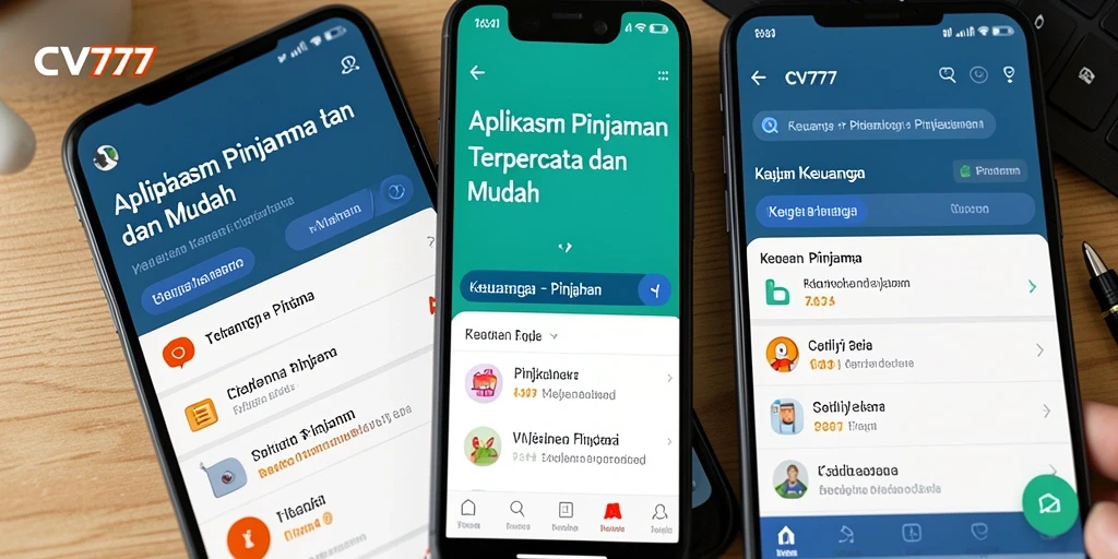 Antarmuka aplikasi CV777 yang intuitif untuk proses pinjaman.