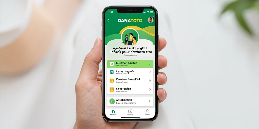 Antarmuka sederhana dan intuitif dari DANATOTO untuk pelacakan langkah.