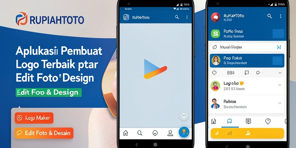 Antarmuka aplikasi RUPIAHTOTO untuk pembuatan logo yang menarik dan intuitif.